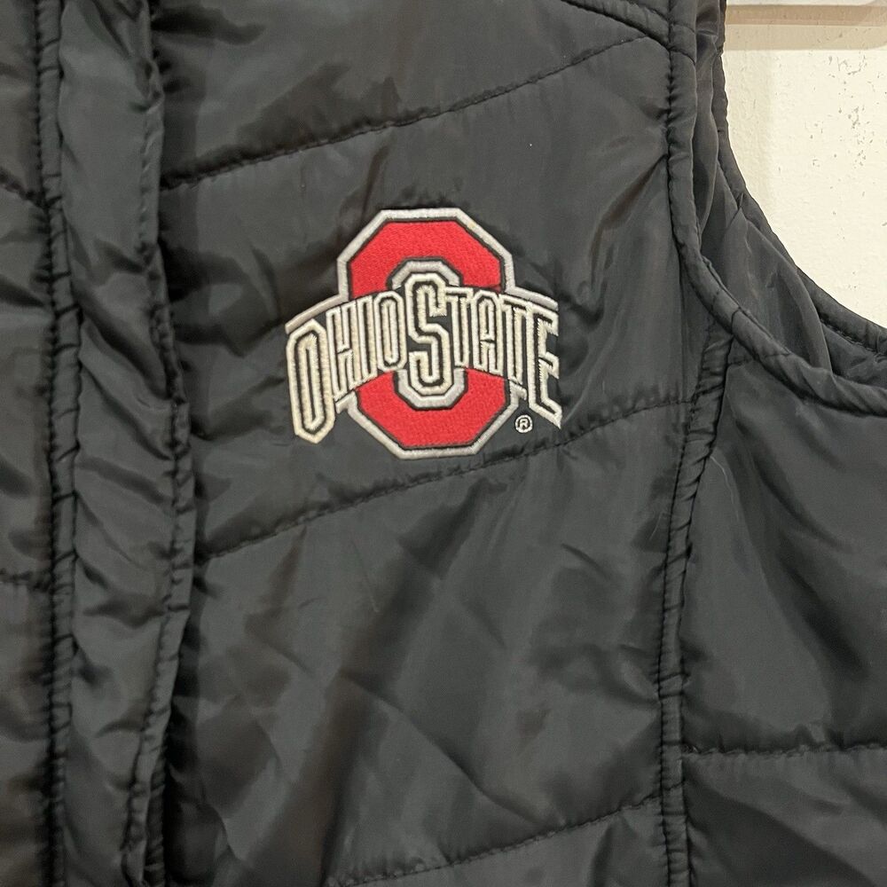 J America Women’s Ohio State Black Puffer Vest Size Small Varsity College - Picture 5 of 10